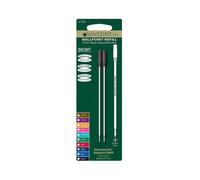 Monteverde - Recharge stylo bille C132BK Soft Roll - Cross compatible - Encre noire - Lot de 2