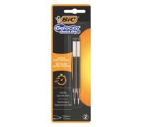 Recharges pour stylo Bic Gelocity Quick Dry noir - Blister de 2