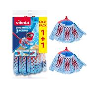 Lot de 2 mops de nettoyage de rechange Vileda SuperMocio 3Action Multi Pack 122615