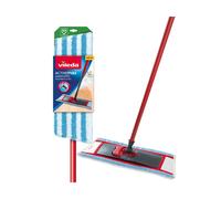 Vileda Balai à franges Active Max Microfibre Rouge/Blanc 155 cm