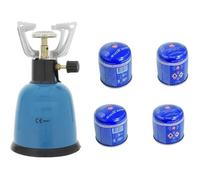 Réchaud à gaz de camping + 4 Capsule GAZ 190g Butane - Réchaud Camping Montagne Recharge Cuisine
