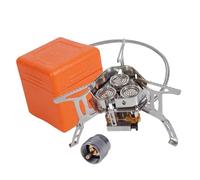Réchaud à gaz puissant et facile à transporter de 3000 W avec systèmes d'allumage rapide, barbecue de voyage, adapté pour le camping, la randonnée et le camping, barbecue inoxydable