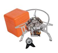 Réchaud à gaz puissant et facile à transporter de 3000 W avec systèmes d'allumage rapide, barbecue de voyage, adapté pour le camping, la randonnée et le camping, barbecue inoxydable