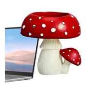 Récipient à Bougie en Forme de Champignon - Photophore votif avec Sculpture de Champignon Rouge - photophore parfumé - 7 cm - Accessoire de Bougie décoratif pour décoration de Table, décoration