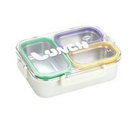 Récipient à déjeuner - Bol de rangement alimentaire avec couvercle, récipient en acier inoxydable, boîte en métal | Porte-collations portable étanche pour voyage de printemps, pique-nique, école