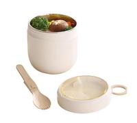 Récipient à déjeuner isotherme 600 ml | Marmite à soupe portable anti-fuite avec cuillère | Boîte à déjeuner réutilisable en PP | Pot alimentaire thermique de 11 x 9,3 cm | Rangement des aliments