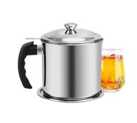 Récipient à huile alimentaire - Passoire fine en acier inoxydable de grande capacité - Pour dortoir, appartement, magasin, cuisine, salle à manger et restaurant