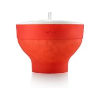 Récipient à popcorn pour micro-ondes 20 cm, rouge, silicone, Lékué