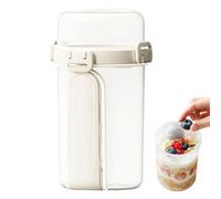 Récipient à salade anti-fuite avec fourchette et cuillère - Pour la maison, le bureau, le congélateur, le camping, l'extérieur, les fêtes, les noix, les collations et
