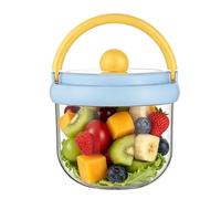 Récipient à salade | Bocal de stockage alimentaire de 600 ml avec poignée | Récipients alimentaires pour la préparation des repas de salade, légumes, collations, travail, bureau, voyage, pique-nique