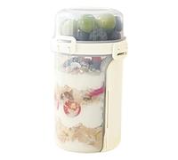 Récipient à salades - Double couche avec fourchette et cuillère Bocaux hermétiques - Récipient portable pour salade, déjeuner, télétravail, voyage, camping, extérieur, dessert, fruits, fruits secs