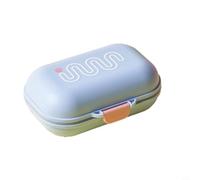 Récipient à savon de voyage étanche avec couvercle hermétique et tampon de drainage pour camping, salle de sport, organisateur de toilette anti-fuite (bleu)