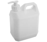 Récipient à Shampoing avec Pompe en Plastique 2l, Blanc | Distributeur Creme, Usage Maison et Voyage, Large Ouverture, Dosage Contrôlé, 1 Pièce