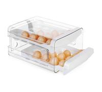 Boîte à œufs 40 œufs avec couvercle 2 étages rangement œufs cuisine frais