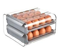 Récipient à œufs - ZGEER - Double couche - Plastique - Compatible congélateur - Compatible lave-vaisselle