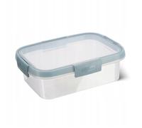 KETER | Boite Alimentaire Fresh Rectangulaire 1L - Smart Eco Line - 100% Recy et Recyclable - 100% Hermétique, Ergonomique et Résistante - Préserve la Fraicheur de vos Aliments - Transparent/Bleu