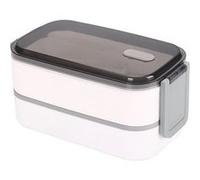 Cheffinger Lunchbox Double Compartiment Blanc / Gris