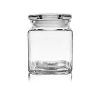 Récipient alimentaire en verre - ORION - 950 ml - Carré - Transparent - Hermétique - 10x12x13,5 cm