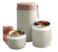 Récipient alimentaire isotherme et étanche - Bocal alimentaire isotherme en acier inoxydable avec cuillère pliante, anti-fuite, isotherme sous vide, bol portable de qualité alimentaire, sans BPA