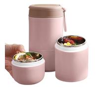 Récipient alimentaire isotherme et étanche - Bocal alimentaire isotherme en acier inoxydable avec cuillère pliante, anti-fuite, isotherme sous vide, bol portable de qualité alimentaire, sans BPA
