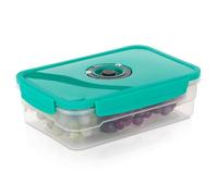 Récipient alimentaire sous vide - EXCELLENT HOUSEWARE - 1,2 l - 23x16x7 cm - Sans BPA - Couvercle turquoise