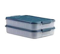Récipient de conservation alimentaire | Récipient empilable pour la préparation des repas avec couvercle | Boîtes alimentaires froides pour réfrigérateur | Boîtes de rangement DeliFood | Grande boîte