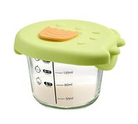 Récipient de préparation des dinosaures - Couvercle avec joint étanche - Bac à goûter de 230 ml - Portion de sevrage transparente - En borosilicate resis
