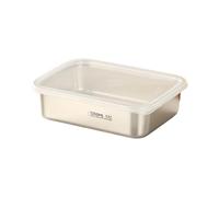 Récipient de rangement de cuisine avec corps en acier inoxydable, 1250 ml | Couvercle hermétique, boîte de réfrigérateur empilable pour la préparation des repas, usage domestique