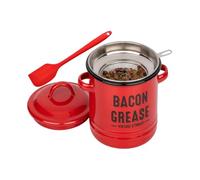 Récipient de récupération de graisse pour la cuisine | Grande capacité réutilisable | Récipient pour la graisse de bacon avec tamis | Pour la préparation des repas lors de la friture, la cuisson et la