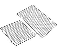 Récipient de refroidissement - Grille de refroidissement - Pour refroidir les pâtisseries - Revêtement antiadhésif - 40 x 25 cm - Noir