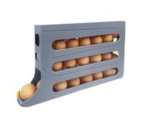 Récipient de stockage d'œufs pour organisateur de réfrigérateur avec couvercle Grey