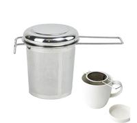 Récipient En Plâtre De Thé - Boisson Avec Couvercle | Filtre Acier Inoxydable, Brassage À Réseau Ultra-fin, Œuf Mailles Fins Et Poignée Pour Le Camping, Les Voyages, La Maison, Bureau Café