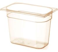Récipient Gastronorm 1/4, résistant aux hautes températures, HENDI, GN 1/4, 3,8 L, transparent, 265 x 162 x (H) 150 mm