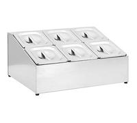 vidaXL Support Gastronorm avec 6 récipients GN 1/6 Acier inoxydable