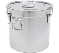 Récipient hermétique en acier inoxydable - Pot à lait 33 l - Avec couvercle - Conservation des aliments - Réutilisable - Polyvalent - Style classique