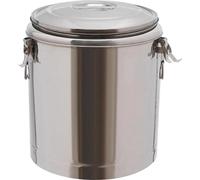 Récipient isolant pour aliments - Seau isolé avec couvercle - 40 l - Acier inoxydable - Garde la chaleur pendant 12 h - Blanc
