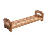 Récipient ovale en bois - Support de collecte de produits de poule de cuisine, supports en bois, multi-usages, boîtier rigide rustique pour repas, déjeuner, dîner, événement, œufs, placard portable