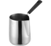 Récipient pour faire fondre la cire - Pot en métal - Poignée en bakélite - Pour la fabrication de bougies et de savons - Pot à lait pour café/latte - Gris clair
