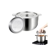 Récipient pour graisse de cuisine 2 L Pot de grande capacité avec couvercle | Conteneur de graisse avec passoire intégrée pour la cuisson, la préparation des repas, Thanksgiving, les vacances, le camping