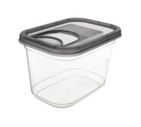 Récipient pour produits en vrac - ORION - 1,3 l - Gris - Sans BPA - Distributeur intégré - 16,5x11,5x11,5 cm
