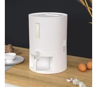 Récipient pour riz et céréales - Boîte de conservation 12 l - PP alimentaire - Avec gobelet gradué - Réserve de cuisine - Gris clair