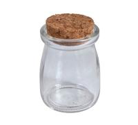 Récipient Verre Av.Couvercle Liège, Ø5cm, 7cm, 100ml, Ouverture 4cm