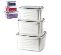 Récipients à fruits pour réfrigérateur, étanches, passent au lave-vaisselle | Récipients pour réfrigérateur pour bureau, cuisine, camping, salade, laitue, viande, tranches de fromage