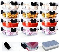 Récipients de conservation en verre, sans BPA, anti-fuite, 12x320ml
