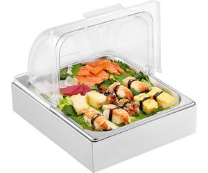 Récipients de service VEVOR Récipients pour buffet Récipients Gastronorm en acier inoxydable (1 récipient) Plateau et 3 bacs à glaçons pour les cuisines de restaurants