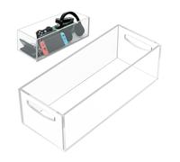 Récipients d'organisation transparents pour le garde-manger, boîte de rangement ouverte par le haut de grande capacité - Récipients alimentaires pour chambre à coucher, salle de bain, placard