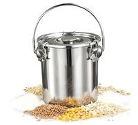 Récipients en acier inoxydable avec couvercles, récipient de stockage alimentaire hermétique de 3 L avec boucle et poignée, pichet à lait épais pour grains café, sucre, riz, farine, céréales, réci