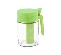 Récipients en verre pour condiments avec cuillère | Distributeur organisateur anti-fuite 320 ml | Récipients en verre pour condiments avec | pour le comptoir, la maison et les voyages, bar de café