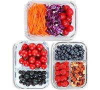 Récipients en verre pour la préparation des repas - lot de 3