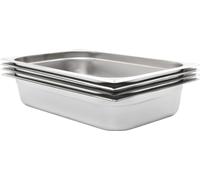 Récipients Gastronorm 4 pcs GN 1/1 100 mm Acier inoxydable